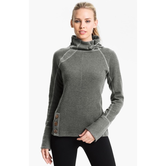 Prana Sweaters - Prana Lucia Gravel Funnel Neck Wool Sweater Large